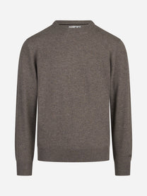 Maglia Regent in lana e cashmere marrone - vista frontale