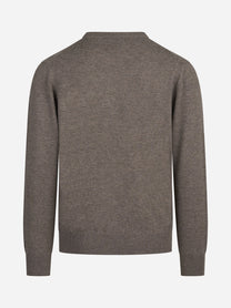 Maglia Regent in lana e cashmere marrone - vista posteriore
