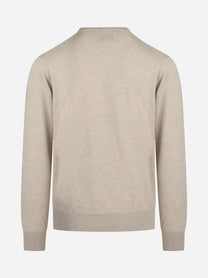 Maglia Regent in lana e cashmere beige - vista posteriore