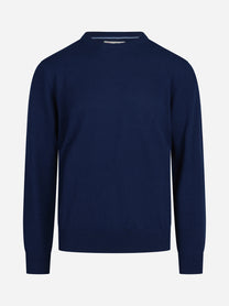 Maglia Regent in lana e cashmere blu - vista frontale