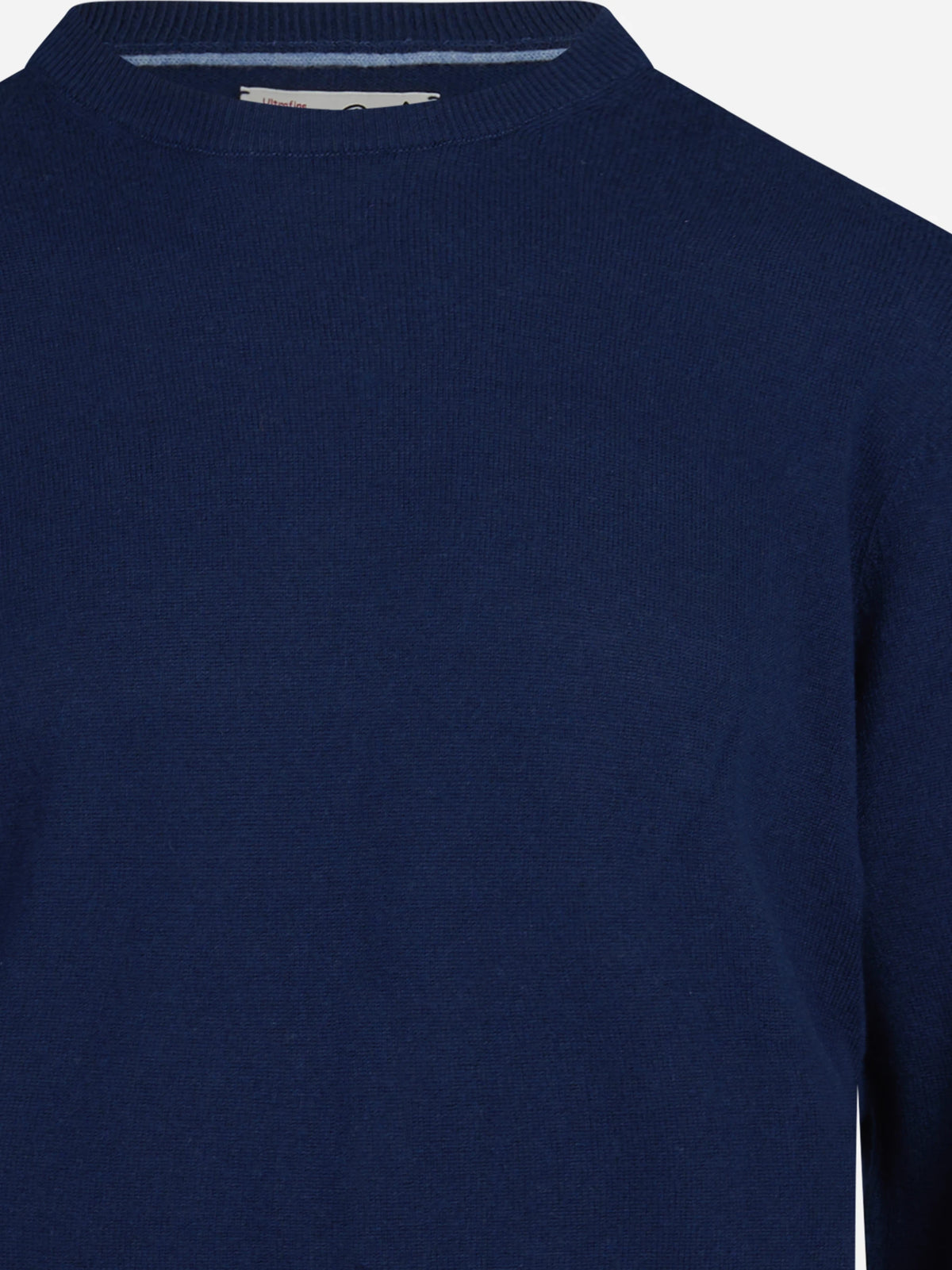 Maglia Regent in lana e cashmere blu - dettaglio del prodotto