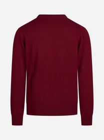 Maglia Regent in lana e cashmere rossa - vista posteriore