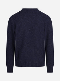 Maglia Regent Donegal in lana blu - vista posteriore