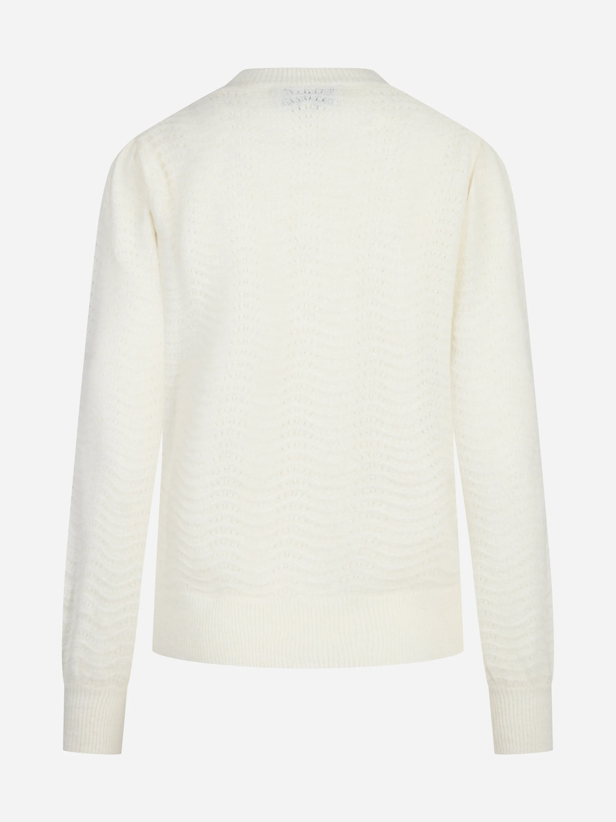 Maglia Marienne Wave Soft in misto alpaca bianca - vista posteriore