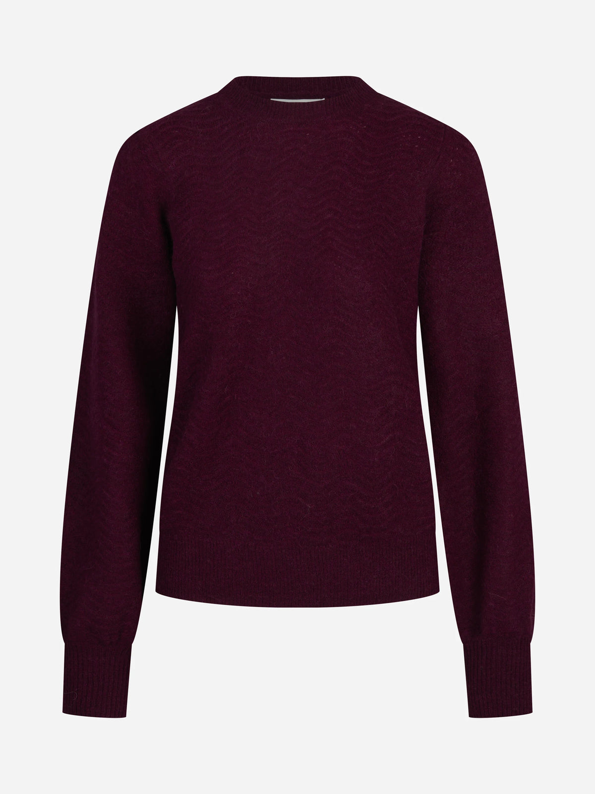 Maglia Marienne Wave Soft in misto alpaca viola - vista frontale