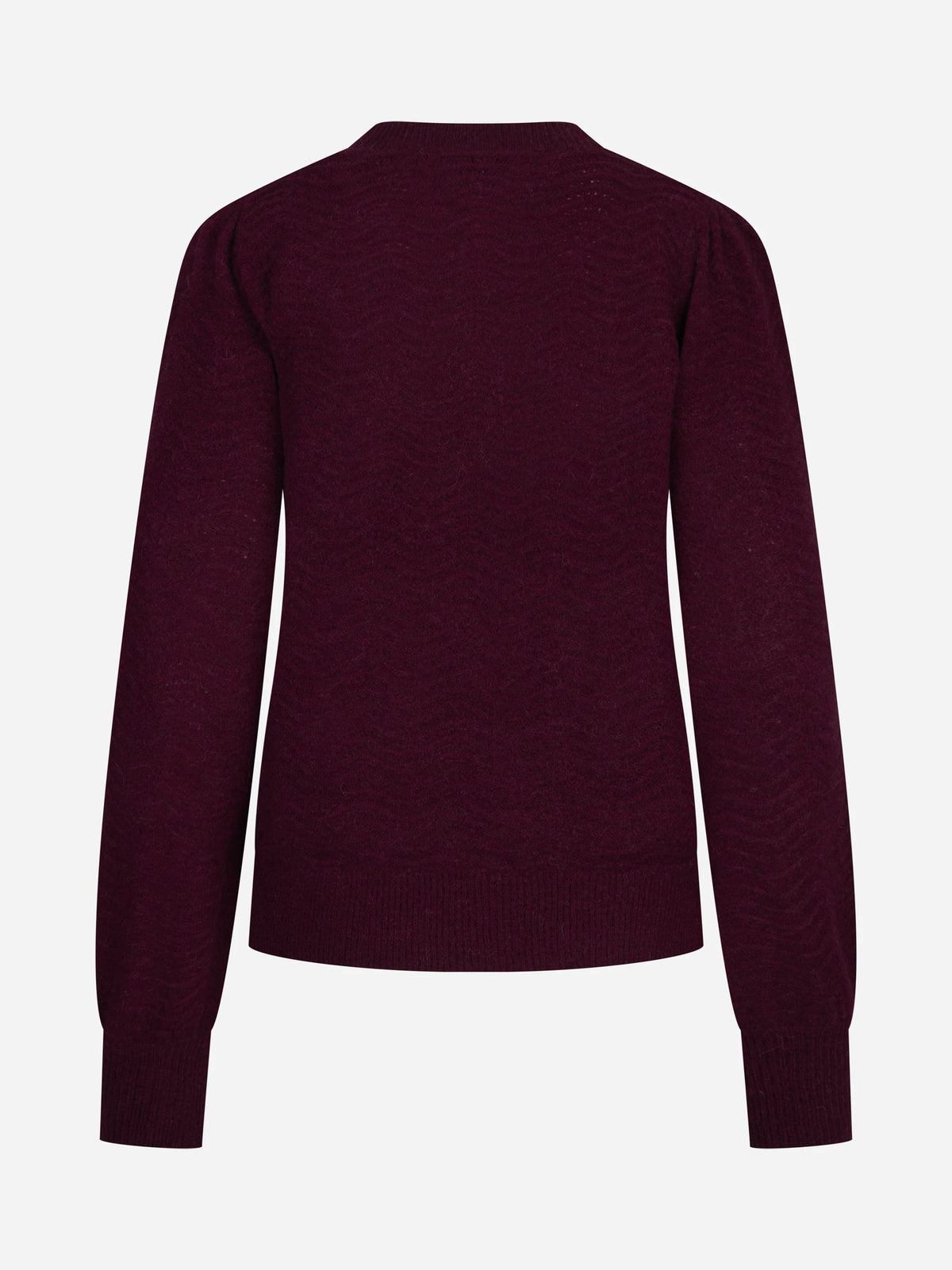 Maglia Marienne Wave Soft in misto alpaca viola - vista posteriore