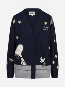 Cardigan Sasi Snoopy To the Moon blu MC2 SAINT BARTH - vista frontale