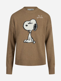 Maglia Tessa con Snoopy marrone - vista frontale
