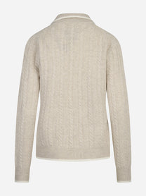 Polo Clichy in lana a trecce beige - vista posteriore