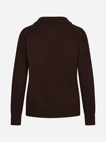Polo Eze in lana marrone - vista posteriore