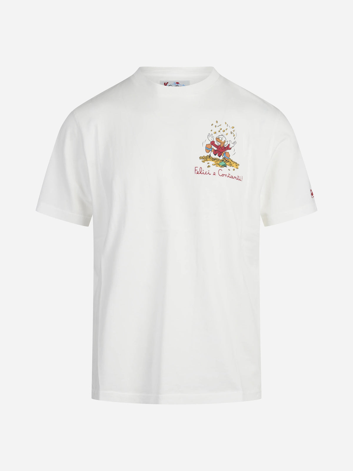 T-shirt Arnott con ricamo natalizio bianca - vista frontale