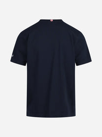 T-shirt Arnott Stasera Vado a Caccia blu - vista posteriore