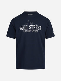 T-shirt Arnott Wall Street blu - vista frontale