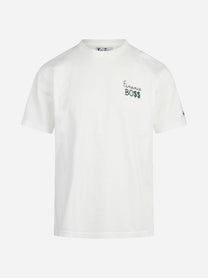 T-shirt Arnott I’m the Boss bianca - vista frontale