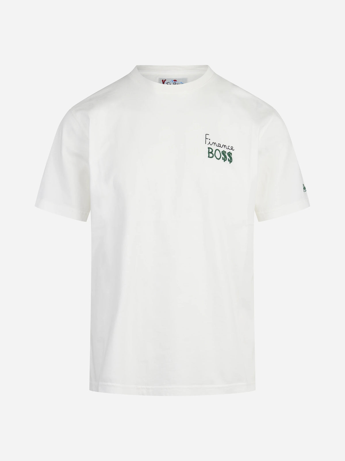 T-shirt Arnott I’m the Boss bianca - vista frontale