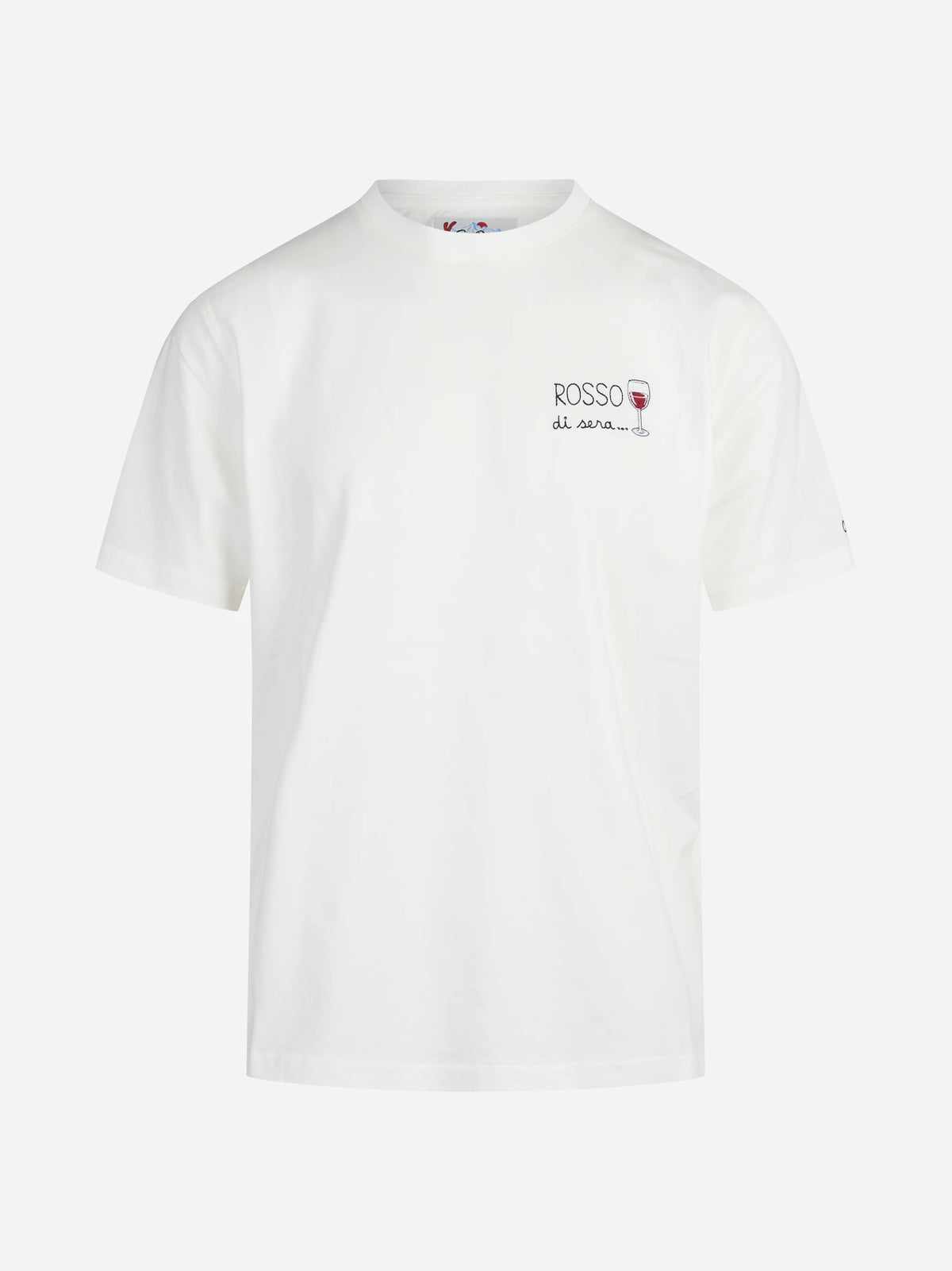 T-shirt Arnott Rosso di Sera bianca - vista frontale