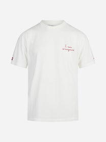 T-shirt Arnott Warm con ricamo bianca - vista frontale