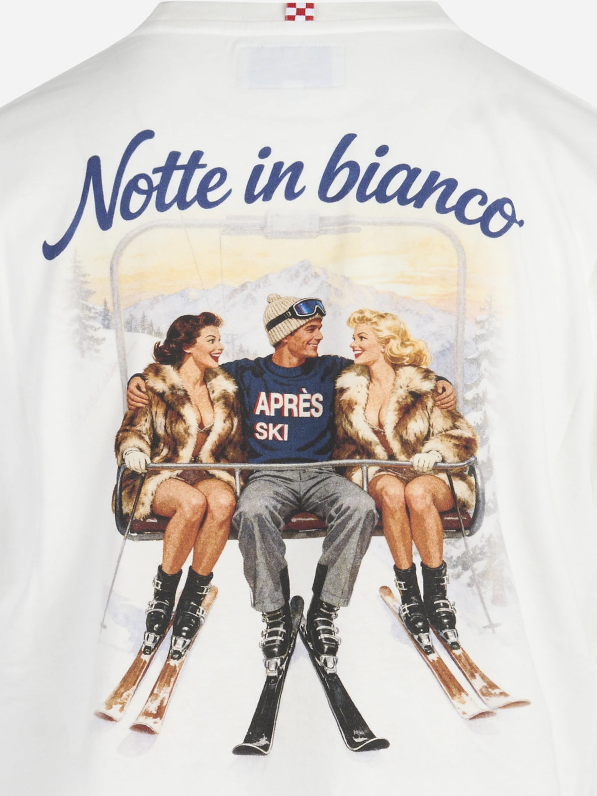 T-shirt Arnott Warm Notte in Bianco bianca - dettaglio del ricamo o della costruzione