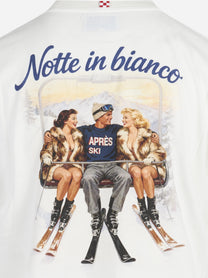 T-shirt Arnott Warm Notte in Bianco bianca - dettaglio del ricamo o della costruzione