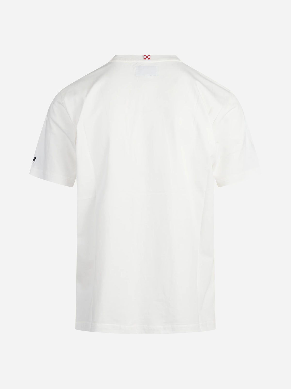 T-shirt Connor con taschino e ricamo bianca - vista posteriore