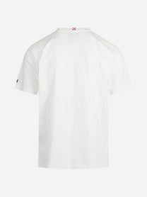 T-shirt Connor con taschino e ricamo bianca - vista posteriore