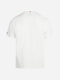 T-shirt Connor con taschino e ricamo bianca - vista posteriore