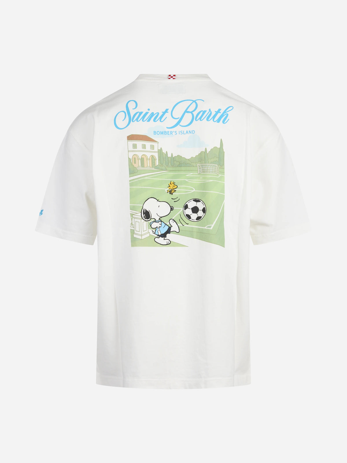 T-shirt Delmar Snoopy Football bianca - vista posteriore