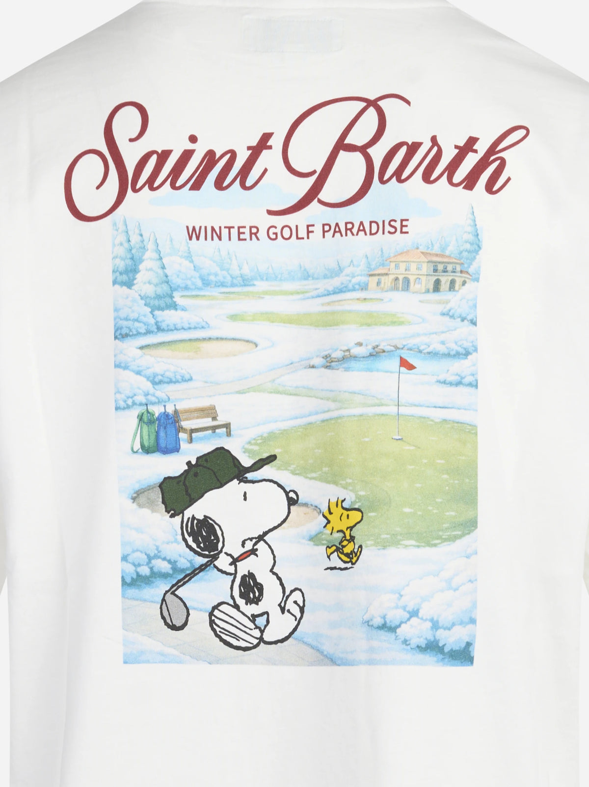 T-shirt Delmar Snoopy Winter Golf bianca - dettaglio del prodotto
