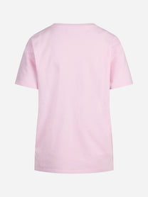 T-shirt Emilie con ricamo rosa - vista posteriore