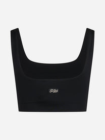 Top cropped Fify nero - vista posteriore