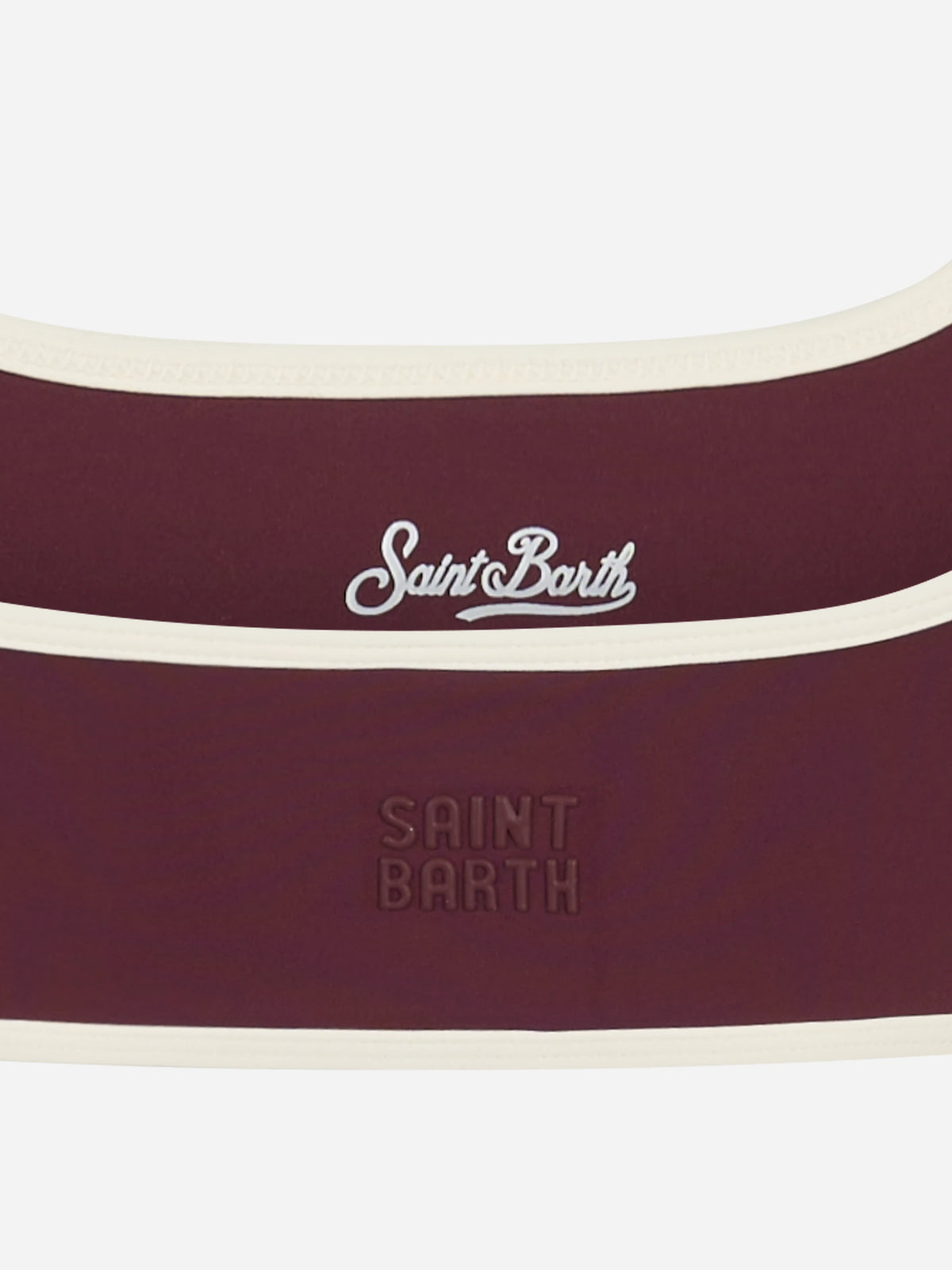 Top Kassie String con bordi a contrasto bordeaux - dettaglio