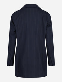 Blazer over gessato blu - vista posteriore