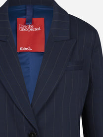 Blazer over gessato blu - dettaglio del prodotto