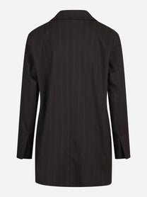 Blazer over gessato marrone - vista posteriore