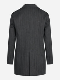 Blazer over spinato grigio - vista posteriore