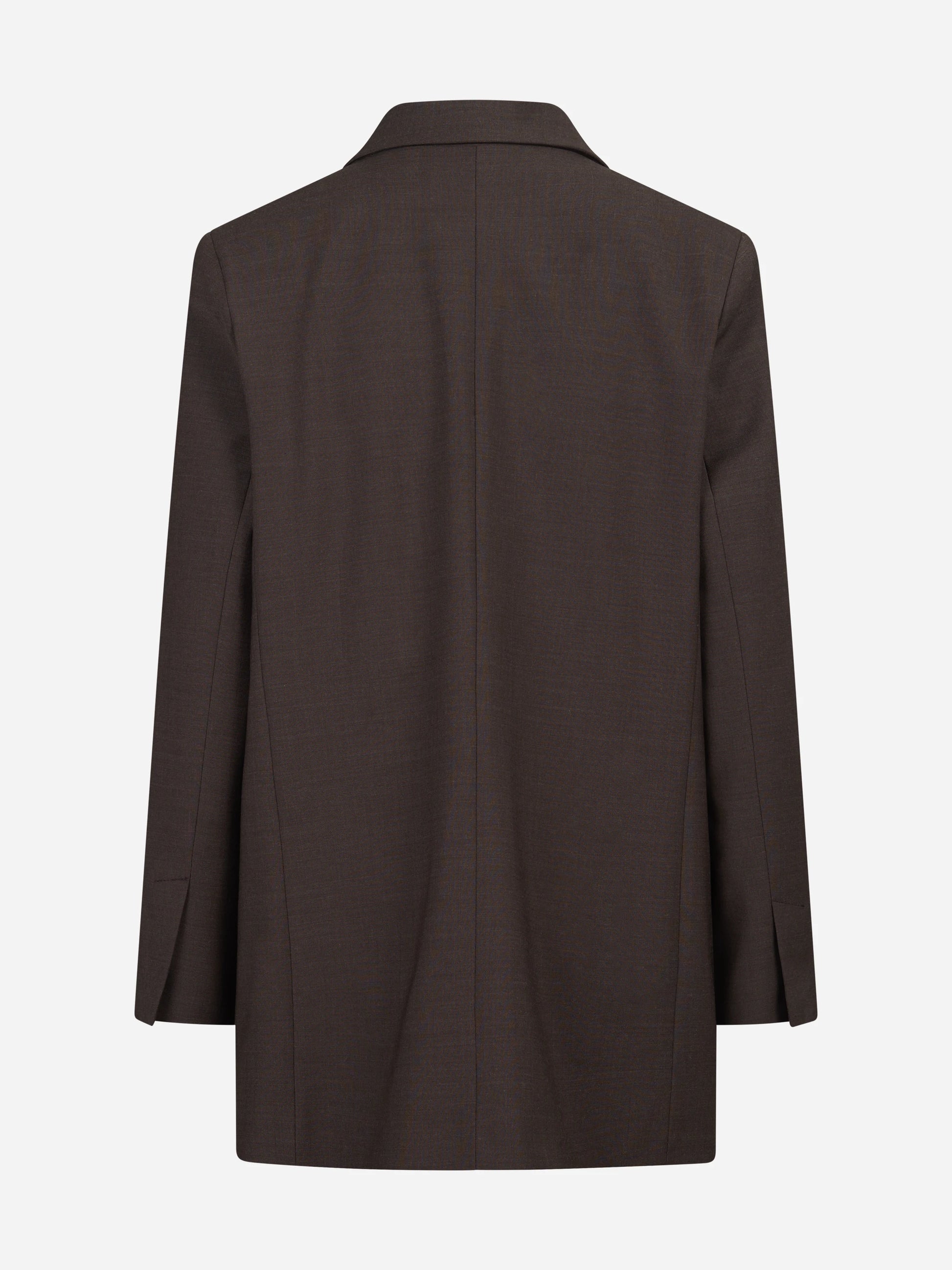 Blazer monopetto oversized marrone - vista posteriore