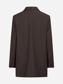 Blazer monopetto oversized marrone - vista posteriore