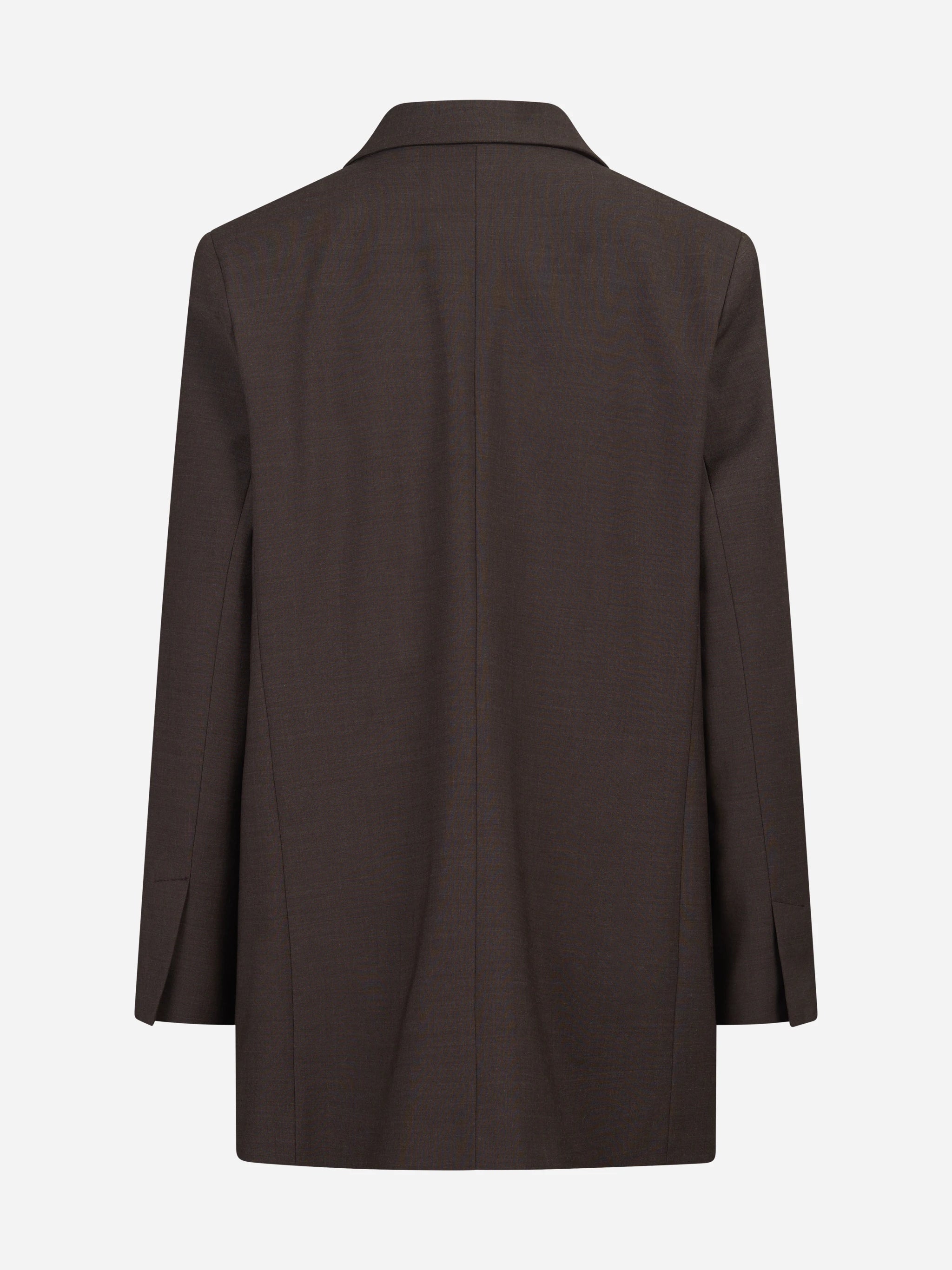 Blazer monopetto oversized marrone - vista posteriore