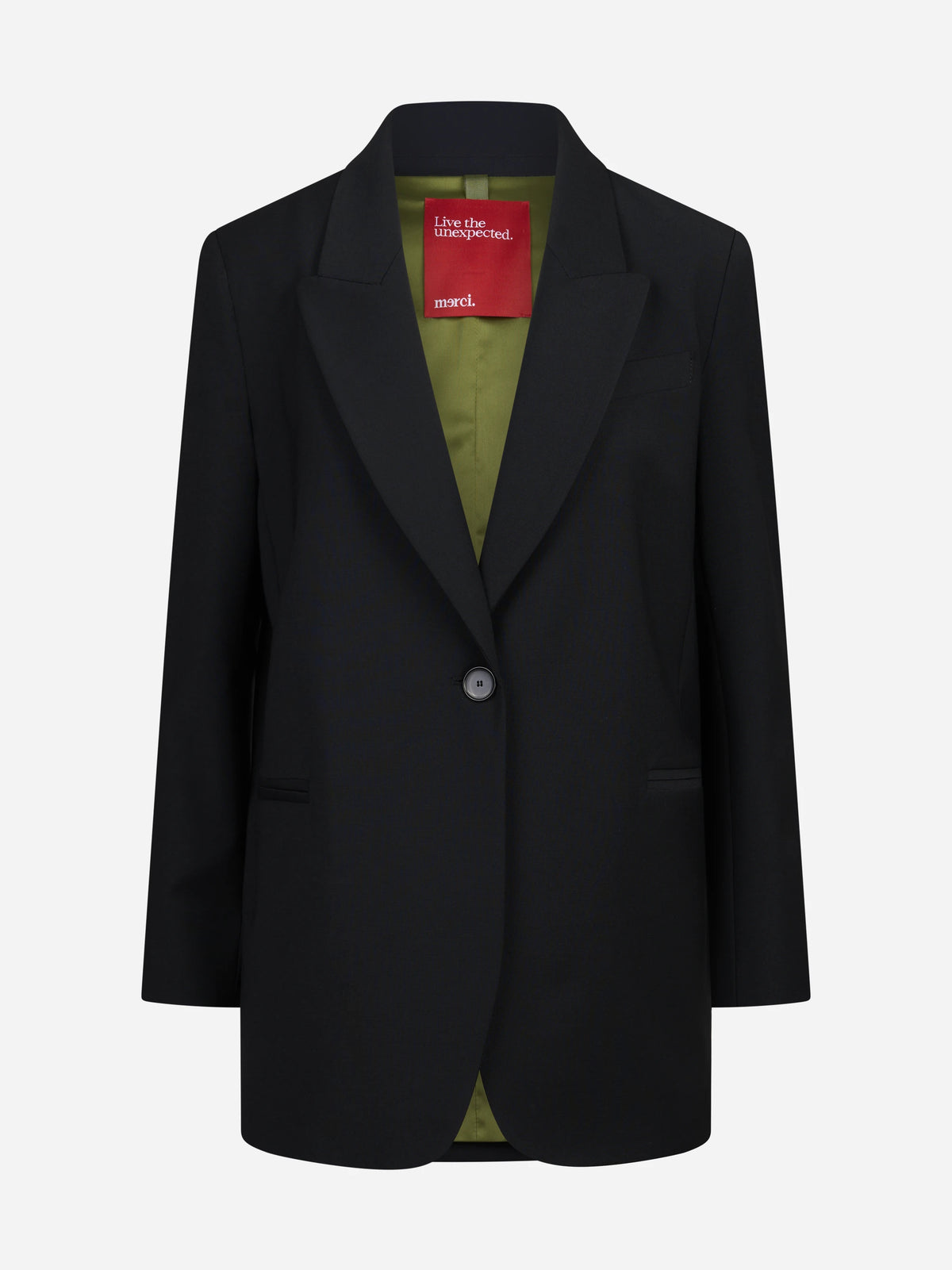 Blazer monopetto oversized nero - vista frontale