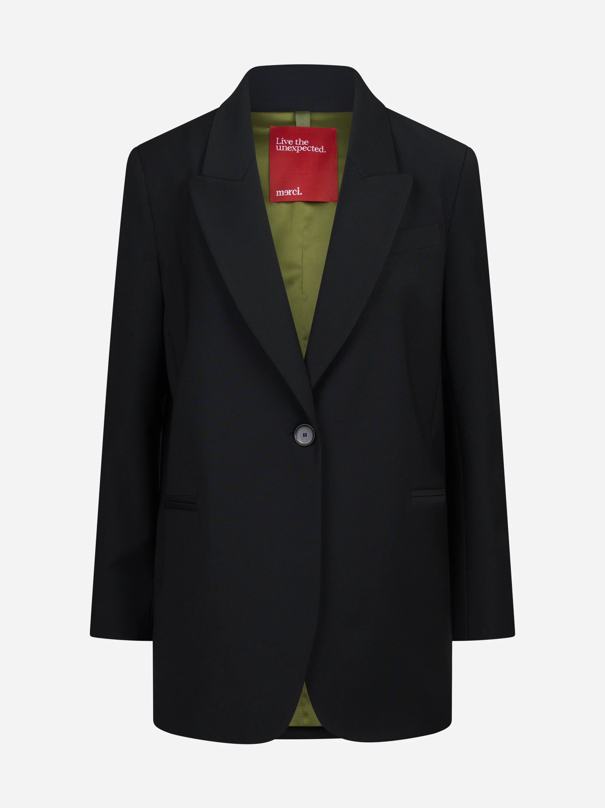 Blazer monopetto oversized nero - vista frontale