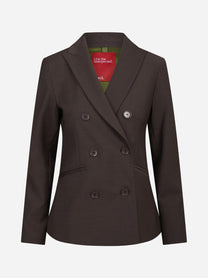 Blazer doppiopetto slim-fit marrone - vista frontale