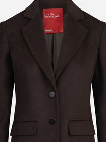 Cappotto monopetto classico marrone - vista posteriore