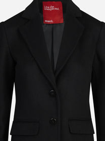 Cappotto monopetto classico nero - vista posteriore