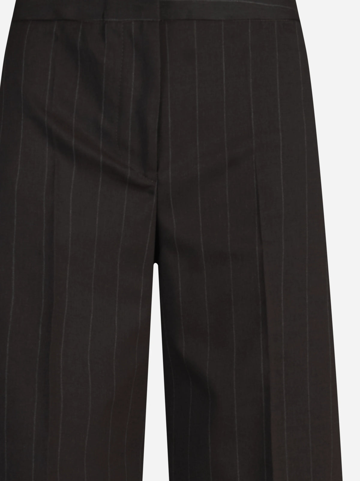 Pantalone largo gessato marrone - vista posteriore