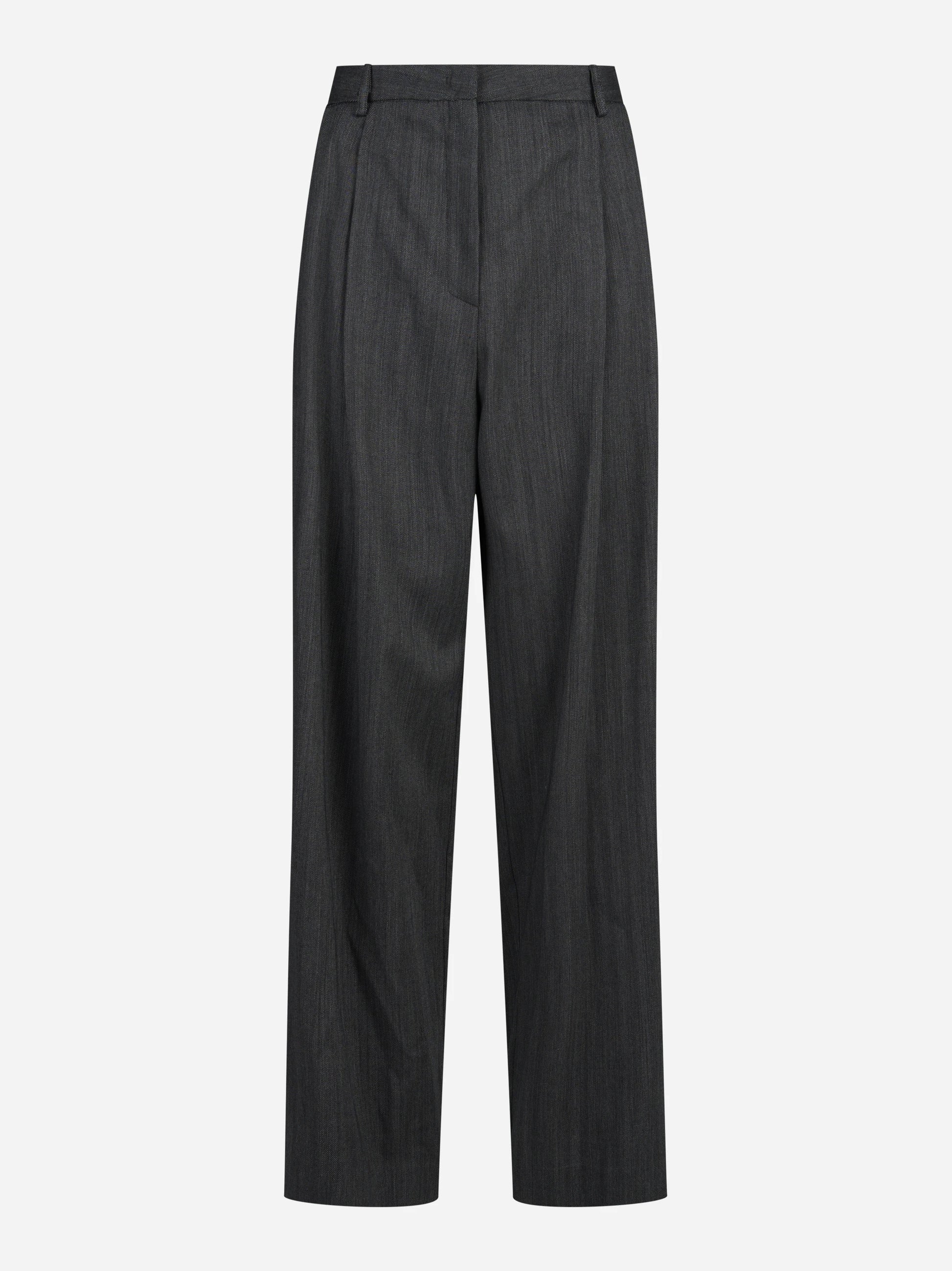 Pantaloni larghi sartoriali grigi - vista frontale