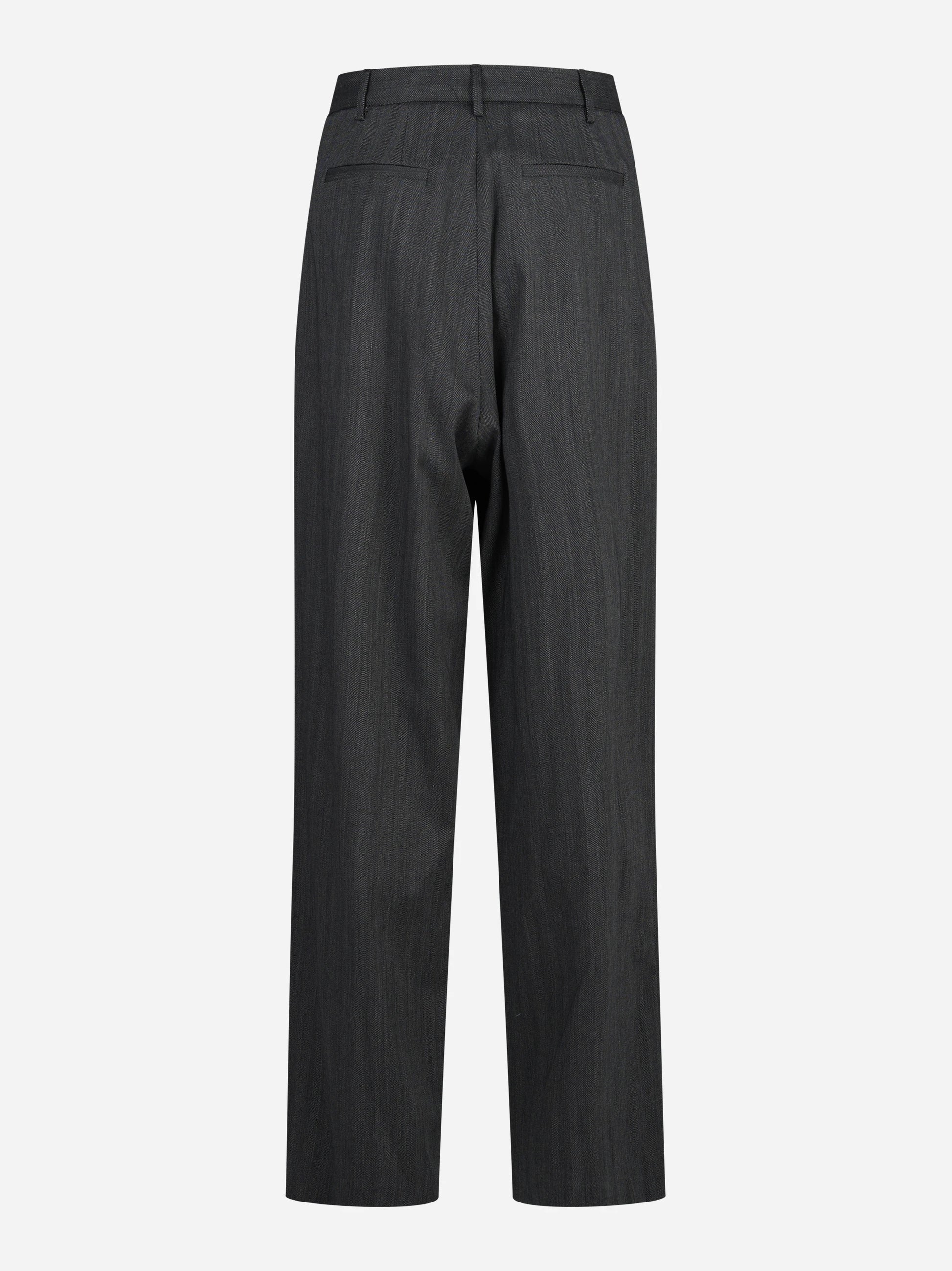 Pantaloni larghi sartoriali grigi - vista posteriore