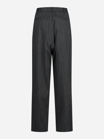 Pantaloni larghi sartoriali grigi - vista posteriore