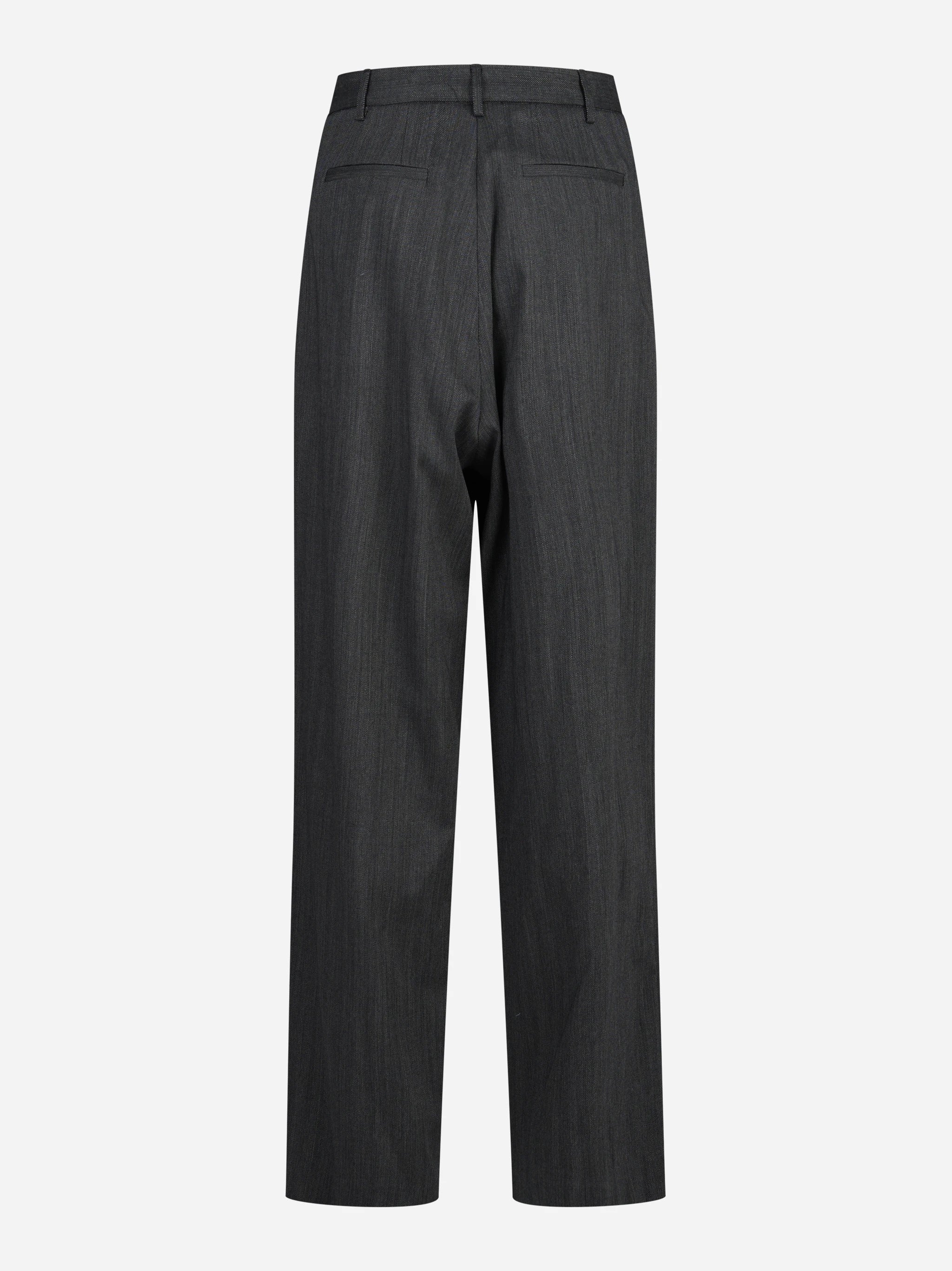 Pantaloni larghi sartoriali grigi - vista posteriore