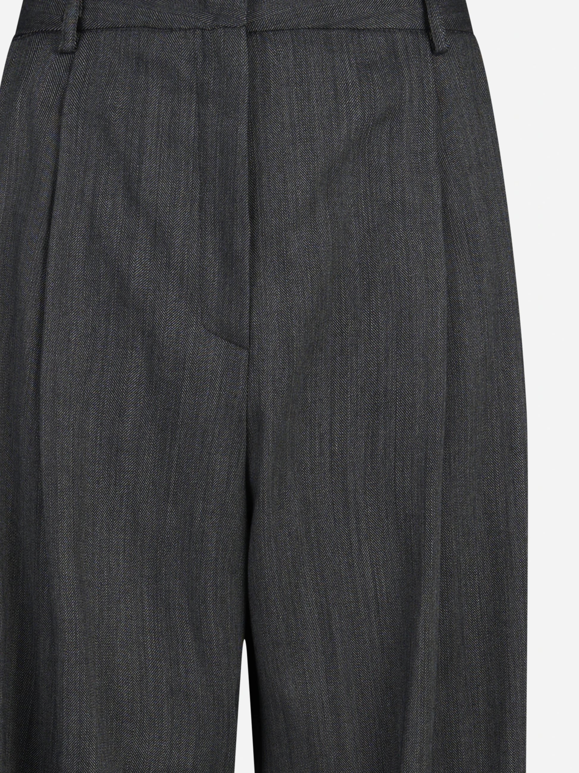 Pantaloni larghi sartoriali grigi - dettaglio del prodotto
