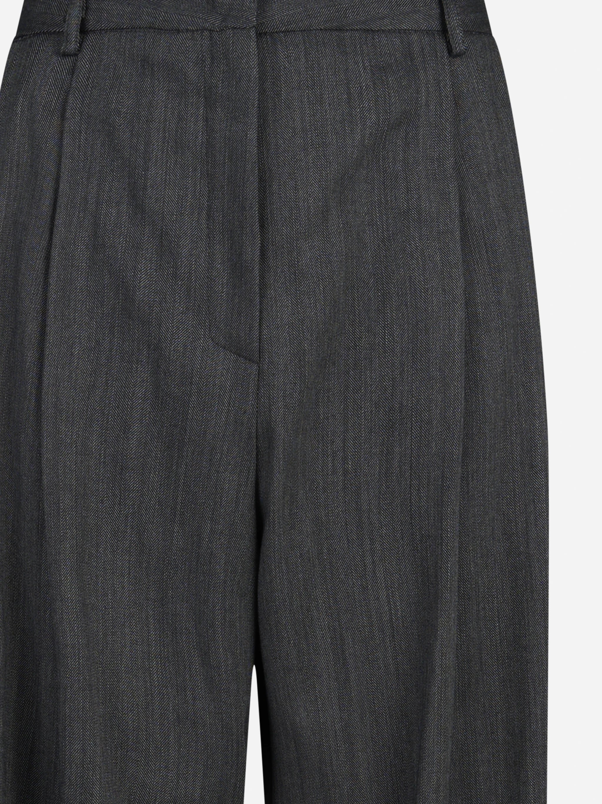 Pantaloni larghi sartoriali grigi - dettaglio del prodotto